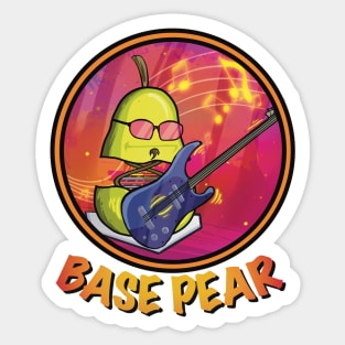 Base Pair (Bass Pear) a science and music pun Sticker